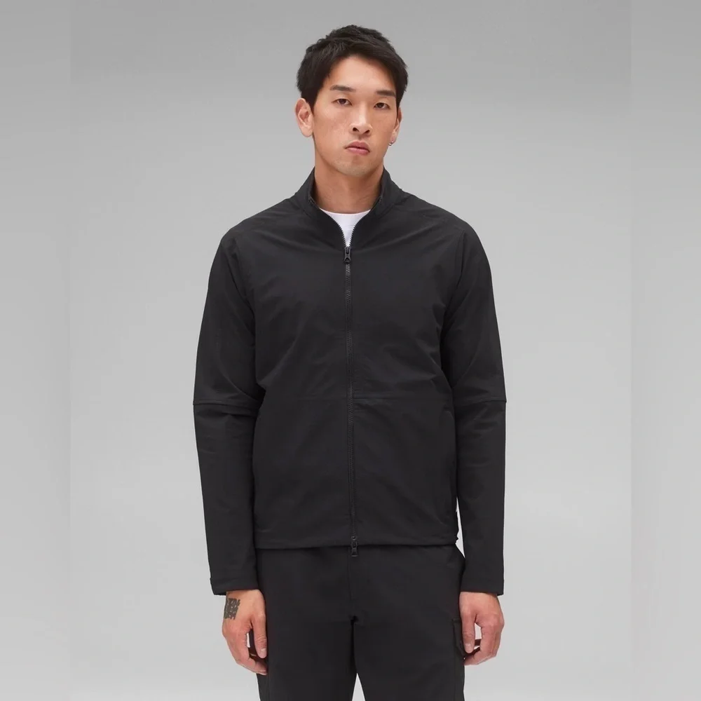 Reigning Champ Black Lightweight NYLON OXFORD TEAM JACKET
